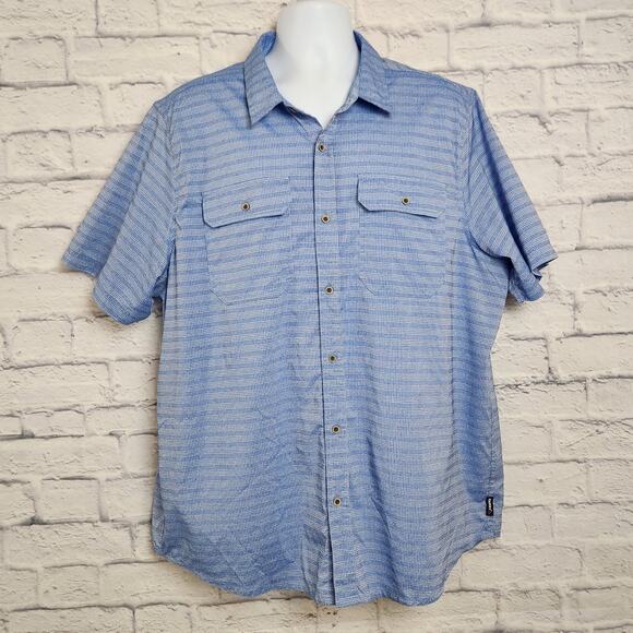 Gerry Shirt Mens Size XXL Short sleeve Button Down Blue - Picture 1 of 11